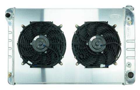 77-87 GM Truck Aluminum Radiatro 1.25/1.5 Outlets AT Dual 12 Inch Cold Case Radiators