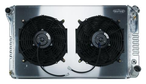 67-76 Chevy GMC Pickup Truck Aluminum Radiator And 12 Inch Fan Kit AT Cold Case Radiators