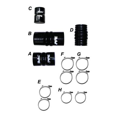 LML 11-16 Silicone Hose And Clamp Kit Black PPE Diesel