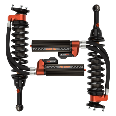 19-Up Ford Raptor Front Coilover Live Valve Internal Bypass Factory Race 3.0 Remote Reservoir 7.9 Inch 0-2 Inch Lift Fox Offroad Shocks