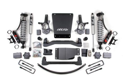 2007-2013 GM 1500 4wd 6" Suspension Lift Kit 5.5 Inch Rear Block/AAL 2.5 PES C/O Front  2.5 PES P/B Rear BDS Suspension