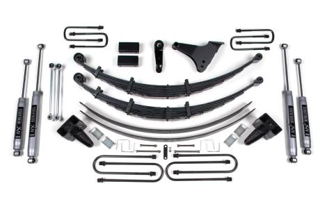 6 Inch Lift Kit Ford F250/F350 Super Duty 99-04 4WD Square U Bolt Before 2-99 Block Kit without Factory Overload Fox 2.0 Performance