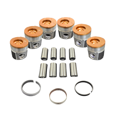 5.9L Cummins Choate Pistons w/rings Standard 89-98 Coated, Flycut Set Choate Performance