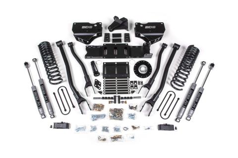 25-26 Ram 3500 (Diesel) 4 Inch 4-Link Suspension Lift Kit W/ Indexing Ring, 3 Inch Rear Lift w/ Overload, Block - NX2 Shocks BDS Suspension