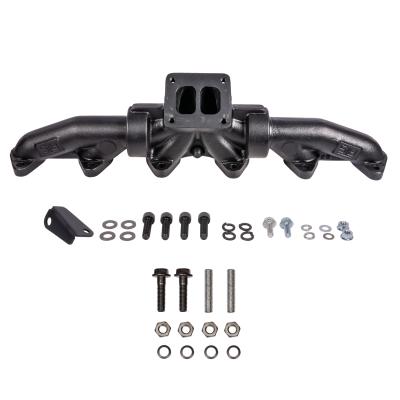 Pulse Flow Exhaust Manifold Kit Fits 94-Early 1998 5.9L Cummins 3-Pc T4 With Turbo Flange Hardware ATS