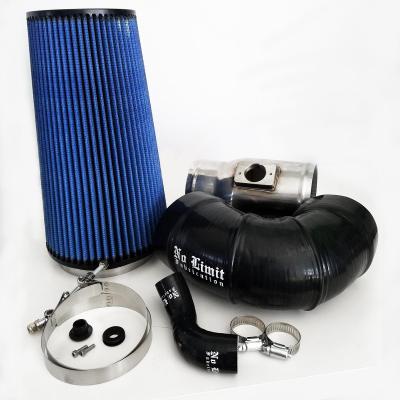 6.4 Cold Air Intake 08-10 Ford Super Duty Power Stroke Polished Oiled Filter No Limit Fabrication