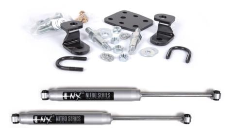 Dual Steering Stabilizer Kit w/ NX2 Shocks Silverado/Sierra 2500HD 01-10 &amp; SUV 2500 01-06 4WD