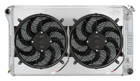 77-87 GM Truck 21 Inch 1.25/1.5 Outlets AT Dual 14 Inch Cold Case Radiators