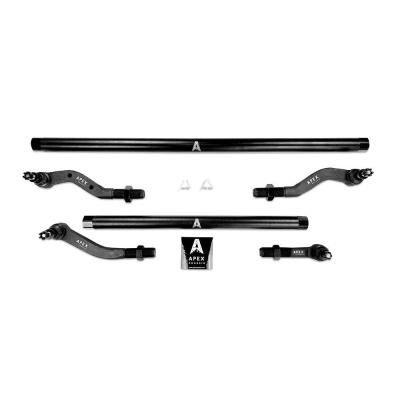 Apex Chassis Heavy Duty Tie Rod &amp; Drag Link Assembly in Steel. Fits: 07-18 Jeep Wrangler JK JKU Rubicon Sahara Sport  Note this NO-FLIP kit is Fits: vehicles with a lift of 3.5 inches or less