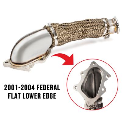 2001-2004 GM 6.6L DURAMAX THREE-INCH 304 STAINLESS STEEL DOWN PIPES