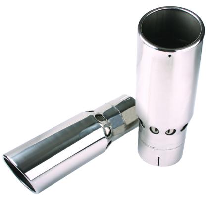 Exhaust Tip Vented Rolled Angle 5 Inch ID X 6 Inch OD X 16 Inch Long Tail Pipe Tips Diamond Eye