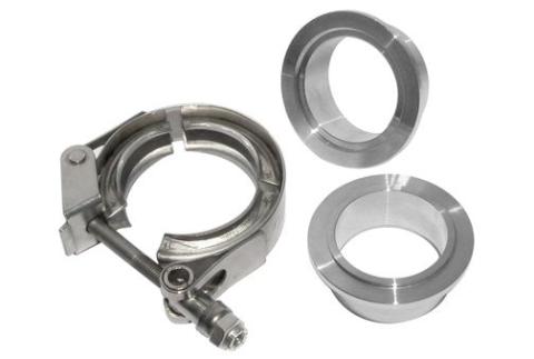 1.5 Inch QR Aluminum V-Band 3 Pc Set 1C 1M 1F PPE Diesel