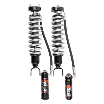 19-Up Ram 1500 Front Coilover Performance Elite 2.5 Remote Reservoir 2 Inch Lift Dual Speed Compression Adjuster Fox Offroad Shocks