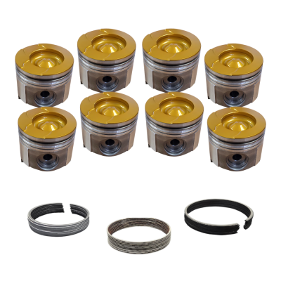 7.3L Powerstroke Choate Pistons w/rings 30 over 94-03 Coated, Flycut, Delipped Set Choate Performance