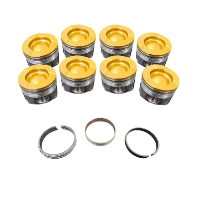 6.6L Duramax LBZ/LMM Choate Pistons w/rings 30 over 01-05 Coated, Flycut, Delipped Set Choate Performance
