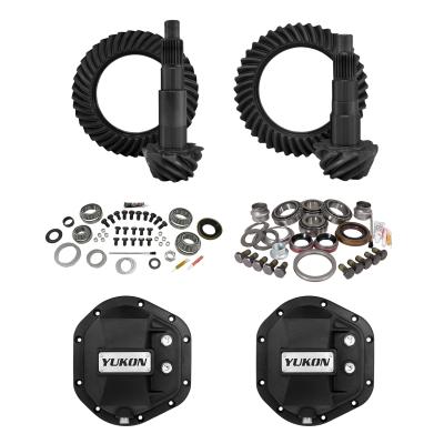 Stage 2 Jeep JK Re-Gear Kit W/Covers For Dana 44 5.13 Ratio 24 Spline JK Rubicon D44 Stage 2 Gear Kit Package 5.13 Ratio W/ F&amp;R Covers Yukon Gear
