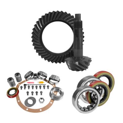 8.875 Inch GM 12T Thick 4.11 Rear Ring &amp; Pinion Install Kit Axle Bearings &amp; Seals 12T GM 4.11 Thick Rear R&amp;P Gear/ Install Kit Package With Ak 1559 (Fits 2.76 To 3.42 Case) Yukon Gear
