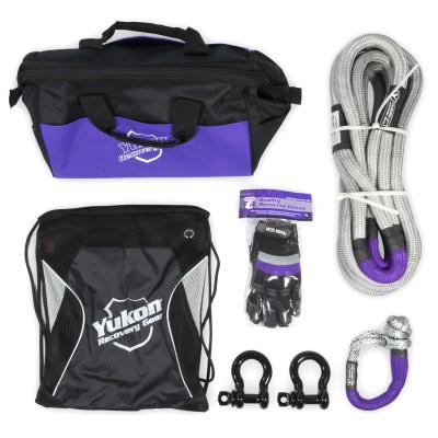 Recovery Gear Kit With 7/8 30-Foot Long Kinetic Rope Shackles &amp; More Recovery Gear Kit W/ 7/8 Inch Rope Yukon Gear