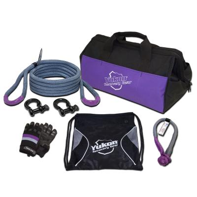Recovery Gear Kit With 3/4 20-Foot Long Kinetic Rope Shackles &amp; More Recovery Gear Kit W/ 3/4 Inch Rope Yukon Gear