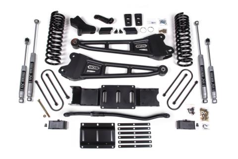 25-26 Ram 3500 4WD (Diesel) 4 Inch Radius Arm Suspension Lift Kit, 3 Inch Rear Lift w/ Overload, Block - NX2 Shocks BDS Suspension