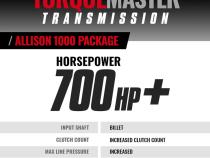 TorqueMaster Chevy Allison 1000 Tranmission and Converter Package c/w Billet Input and Triple Torque 2007-2010 LMM 2WD BD Diesel