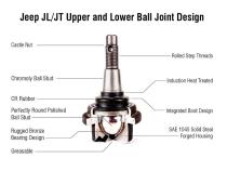 Apex Chassis Heavy Duty Front Lower Ball Joint Fits: 18-21 Jeep Wrangler JL JLU/Gladiator JT