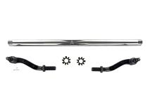 Apex Chassis Heavy Duty 2.5 Ton Tie Rod Assembly in Polished Aluminum Fits: 19-22 Jeep Gladiator JT 18-22 Jeep Wrangler JL/JLU Rubicon Mohave Sahara Sport. Note: This kit fits a Dana 44 axle.