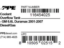 Coolant Overflow Tank 01-07 PPE Diesel