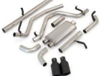 Exhaust Cat Back w/tips Pol/Blk 09-13