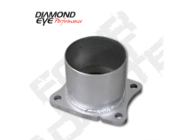 Exhaust Flange 4 Inch Aluminized For 01-07.5 Silverado/Sierra 2500/3500 Performance Series Diamond Eye