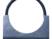 Exhaust Clamp 2.5 Inch Standard Steel U-Bolt Saddle Clamp Diamond Eye