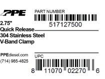 2.75 Inch V Band Clamp Quick Release PPE Diesel