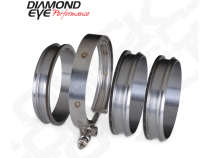 4 Inch Quick Connect Couplers 3 CNC Machined Flanges And 1 V-Band Clamp Diamond Eye