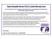 Extended Service (Yes) Plan Warranty For Grizzly Or Zip Lockers Y.E.S. Locker - Extended Service Warranty Zip &amp;amp; Grizzly Sales Only Yukon Gear