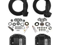 Stage 2 Jeep JL Re-Gear Kit W/Covers Dana 30/44 4.11 Ratio 24/28 Spline JL Non-Rubicon M220 Rear/ M186 Front Stage 2 Gear Kit Package 4.11 Ratio W/ F&amp;amp;R Covers Yukon Gear