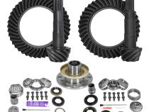 Ring &amp;amp; Pinion Gear Kit Package Front &amp;amp; Rear With Install Kits - Toyota 8/7.5R Toyota Tacoma 95-04 4Runner 96-02 With Factory Locker (8/7.5R) 4.56 Ratio Gear Package Yukon Gear