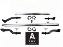 Heavy Duty Polished Aluminum Tie Rod and Drag Link Axle Swap Kit Dynatrac 68 Inch Jeep JK 2.5T for Axle Upgrade Options Only Apex Chassis
