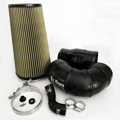 6.4 Cold Air Intake 08-10 Ford Super Duty Power Stroke Black PG7 Filter No Limit Fabrication